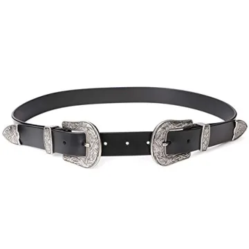 JASGOOD Women's Vintage Western Leather Belt - Stylish & Adjustable