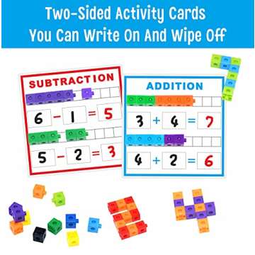 SpriteGru Math Linking Cubes: Fun & Educational Math Manipulatives for Kids
