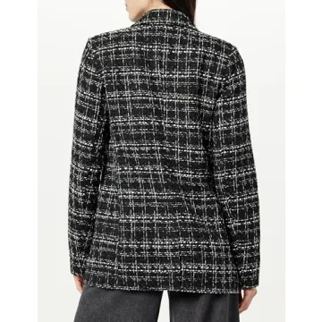 Stylish Black Boucle Blazer for Women