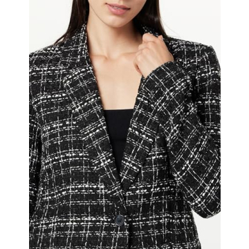 Stylish Black Boucle Blazer for Women
