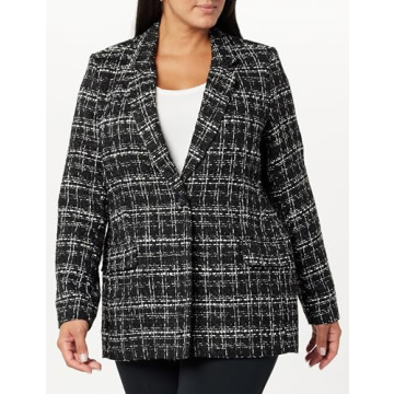 Stylish Black Boucle Blazer for Women