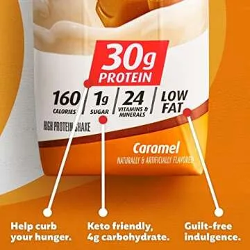 Premier Protein High Protein Shake, Caramel - 160 Calories - 24 Vitamins & Minerals - 30 g Protein - Ready Set Gourmet Donate a Meal Program - 1 Case (11 fl. oz, 15 pk Each)