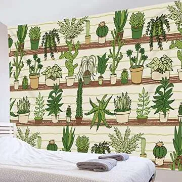 Vibrant HVEST Cactus Tapestry for Home Decor and Gifting