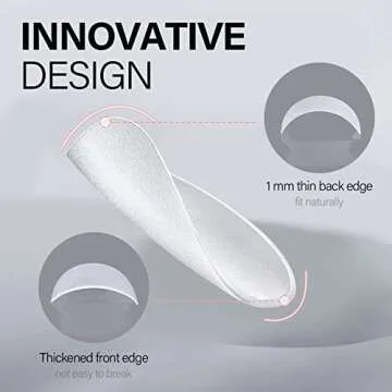 AILLSA Nail Tips, Upgraded Matte Soft Gel Nail Tips No Filed, Pre-shaped Full Cover Medium Almond Nails Clear Acrylic False Gelly Nail Tips for Nail Extension DIY Valentine Gift 15 Sizes, 450Pcs