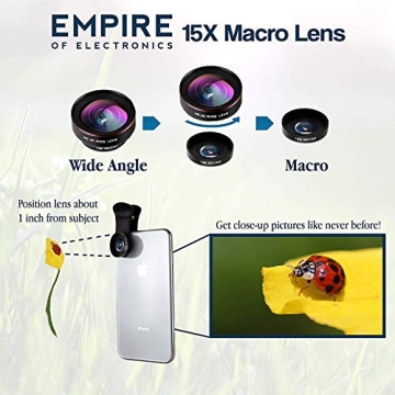 Empire of Electronics 3 in 1 Phone Camera Lens Kit