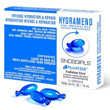HYDRAMEND Salon Vegan Hair Oil Intense Hydration & Repair for All Hair Types of Dry Damaged Hair. Ha...