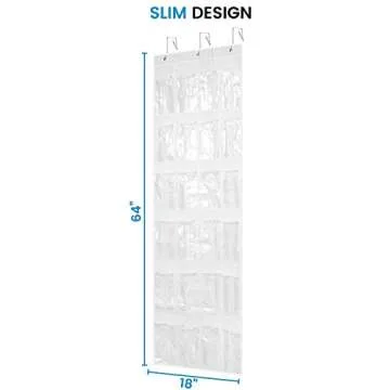 ZOBER Over the Door Shoe Organizer with 24 Pockets