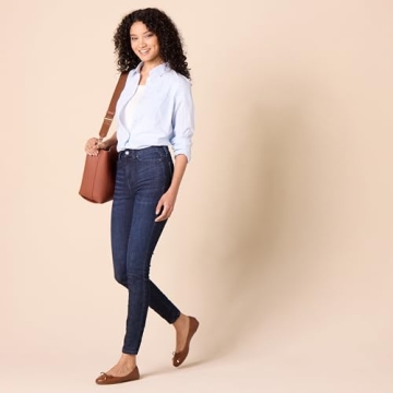 Women's Classic-Fit Button-Down Poplin Shirt in Blue