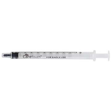 Care Touch CTSLS1-VC Luer Slip Syringe 1ml - 100ct No needle
