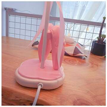 Cozylight Bedside Lamp, Pink Dancing Shoes Design, 14inch Tall Table Lamp with Fabric Stitch Shade for Girl’s Bedroom Décor, Including an E26 LED Bulb (Push Button)