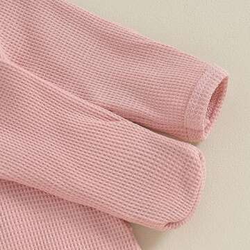 CIYCUIT Baby Girls Clothes Newborn Long Sleeve Zip Up Onesie Romper with Headband Fall Winter Outfits Pink Newborn