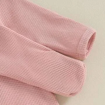 CIYCUIT Baby Girls Clothes Newborn Long Sleeve Zip Up Onesie Romper with Headband Fall Winter Outfits Pink Newborn