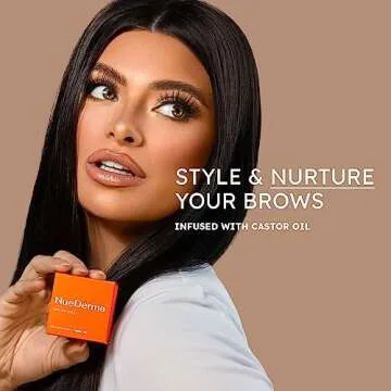 NueDerma - Brow Seal with Castor Oil - Clear Eyebrow Gel, Brow Wax, Waterproof Eyebrow Makeup, Brow Styling Wax for Feathered & Fluffy Brows - 1 OZ