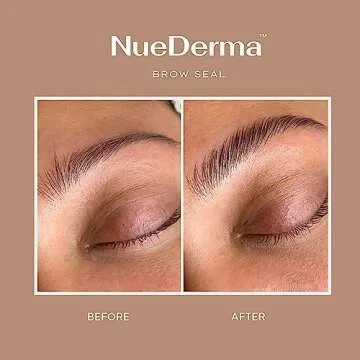 NueDerma - Brow Seal with Castor Oil - Clear Eyebrow Gel, Brow Wax, Waterproof Eyebrow Makeup, Brow Styling Wax for Feathered & Fluffy Brows - 1 OZ