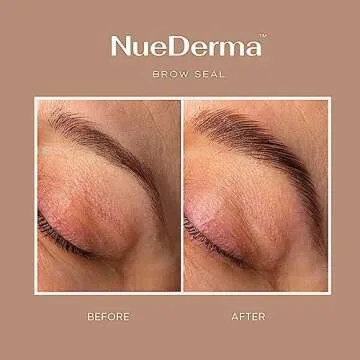 NueDerma - Brow Seal with Castor Oil - Clear Eyebrow Gel, Brow Wax, Waterproof Eyebrow Makeup, Brow Styling Wax for Feathered & Fluffy Brows - 1 OZ