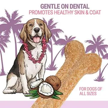 Coconut and Himalayan Cheese Dog Chew | Long Lasting, Stain Free, Protein Rich, Low Odor | 100% Natural, Healthy & Safe | No Lactose, Gluten Or Grains | Coconut Bone | for Dogs 45 Lbs & Smaller