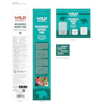 Wild Republic Wilderness Nature Tube, Woodland Animals, Forest Animal Figures, Kids Gifts, Educational Toys, 12-Pieces