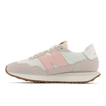 New Balance Women's 237 V1 Classic Sneaker, Sea Salt/Pink Haze, 8