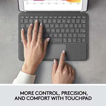 Logitech Combo Touch for iPad Air (3rd Generation) and iPad Pro 10.5-inch Keyboard case with trackpa...