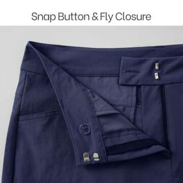 Willit Women's 4.5" Golf Shorts Hiking Athletic Shorts with Pockets Quick Dry Water Resistant Navy Blue Size 12