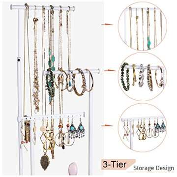 Love-KANKEI Adjustable Necklace Holder Jewelry Organizer