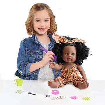 Nice2you Black Baby Doll - Realistic 12in Doll for Kids