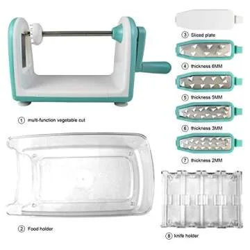 Easy&Fine Spiralizer 5-Blade Vegetable Slicer for Healthy Cooking