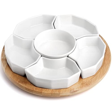 SOUJOY 11'' Lazy Susan Serving Tray - 360° Rotatable Design