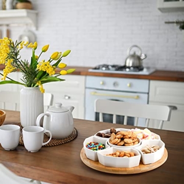 SOUJOY 11'' Lazy Susan Serving Tray - 360° Rotatable Design