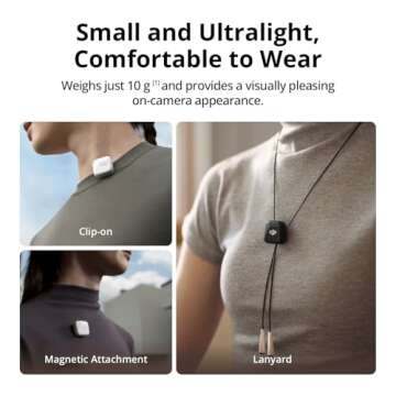 DJI Mic Mini Transmitter (Infinity Black), Ultralight, Detail-Rich Audio, DJI OsmoAudio, Noise Cance...