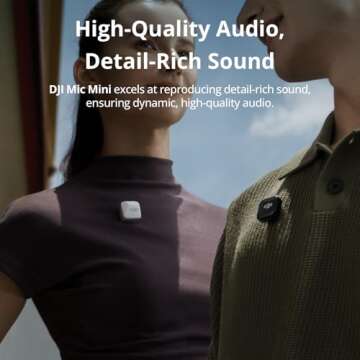 DJI Mic Mini Transmitter (Infinity Black), Ultralight, Detail-Rich Audio, DJI OsmoAudio, Noise Cancelling, Wireless Microphone for Camera/iPhone/Android, Vlog, Streaming