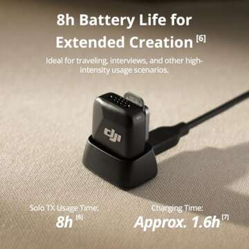 DJI Mic Mini Transmitter (Infinity Black), Ultralight, Detail-Rich Audio, DJI OsmoAudio, Noise Cancelling, Wireless Microphone for Camera/iPhone/Android, Vlog, Streaming
