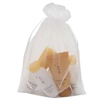 Wudygirl 100pcs 5X7 Inches White Organza Bags Christmas Drawstring Pouches Party Wedding Favor Bags Goodie bags(White 5x7)