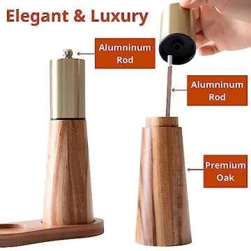 Gold Salt and Pepper Grinder Set for Stylish Kitchens