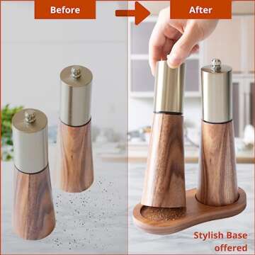 Gold Salt and Pepper Grinder Set for Stylish Kitchens