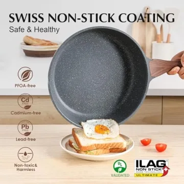 SENSARTE Nonstick Cookware Set 13-Piece with Granite