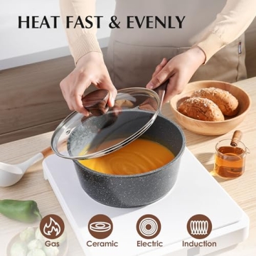 SENSARTE Nonstick Cookware Set 13-Piece with Granite