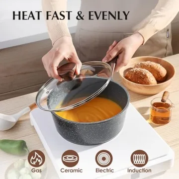 SENSARTE Nonstick Cookware Set 13-Piece with Granite