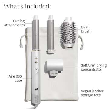 T3 Aire 360 Multi-Styler & Blowout System, Rapid Drying Hair Dryer, Ceramic Curling Attachments, Ova...