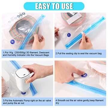 AMOLEN Filament Storage Bags Vacuum Kit for 3D Printing