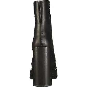 Steve Madden Women's Cobra Fashion Boot, Black Leather, 8