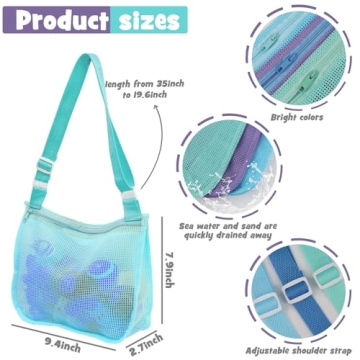 Seashell Collecting Bags Set for Beach Fun and Storage