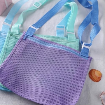 Seashell Collecting Bags Set for Beach Fun and Storage