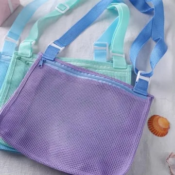 Seashell Collecting Bags Set for Beach Fun and Storage