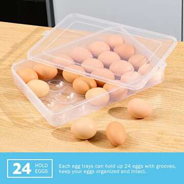 Sclvdi Stackable Egg Holder - Fresh & Organized Storage