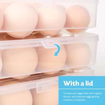 Sclvdi Stackable Egg Holder - Fresh & Organized Storage