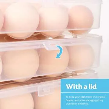 Sclvdi Stackable Egg Holder - Fresh & Organized Storage