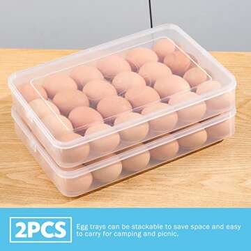 Sclvdi Stackable Egg Holder - Fresh & Organized Storage