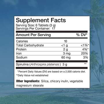 Nutrex Hawaii, Pure Hawaiian Spirulina 500 mg, Vegan, Supports Immune System, Heart, Cells and Energ...