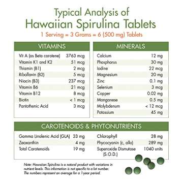 Nutrex Hawaii Pure Hawaiian Spirulina 100 Tablets Vegan